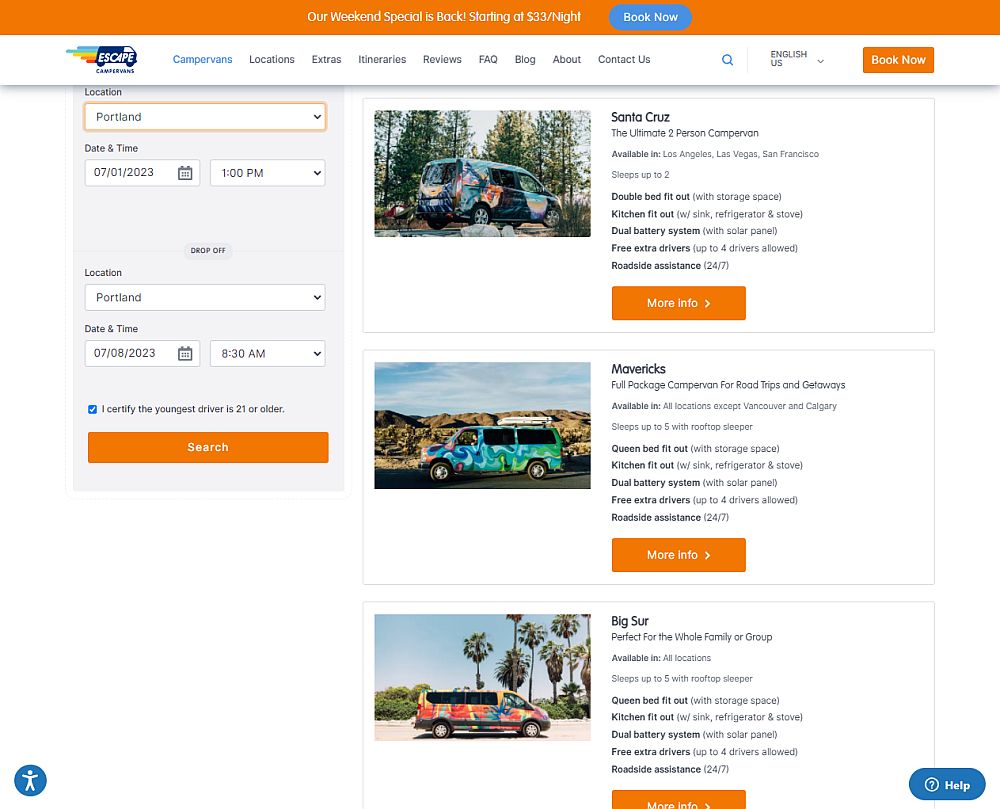 10 Best Campervan & RV Rentals in Portland (Oregon)